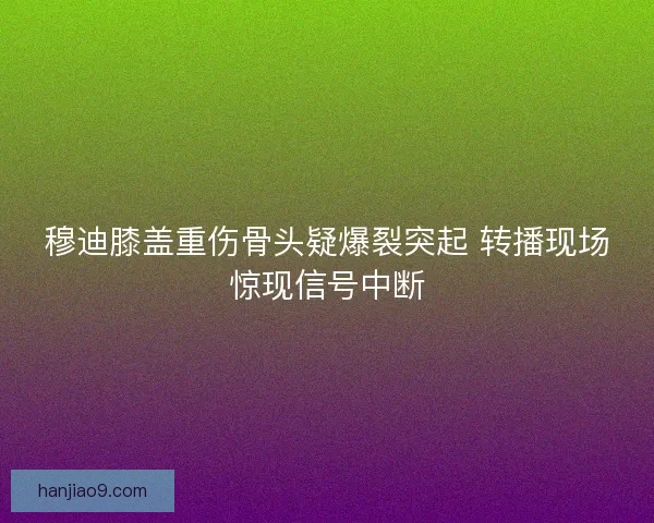 穆迪膝盖重伤骨头疑爆裂突起 转播现场惊现信号中断